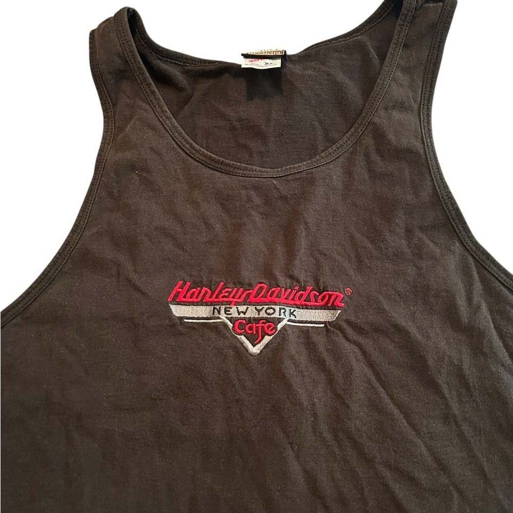 VTG Harley Davidson New York Cafe Muscle Tank Top Shirt Men’s XL Jerzees USA‎
